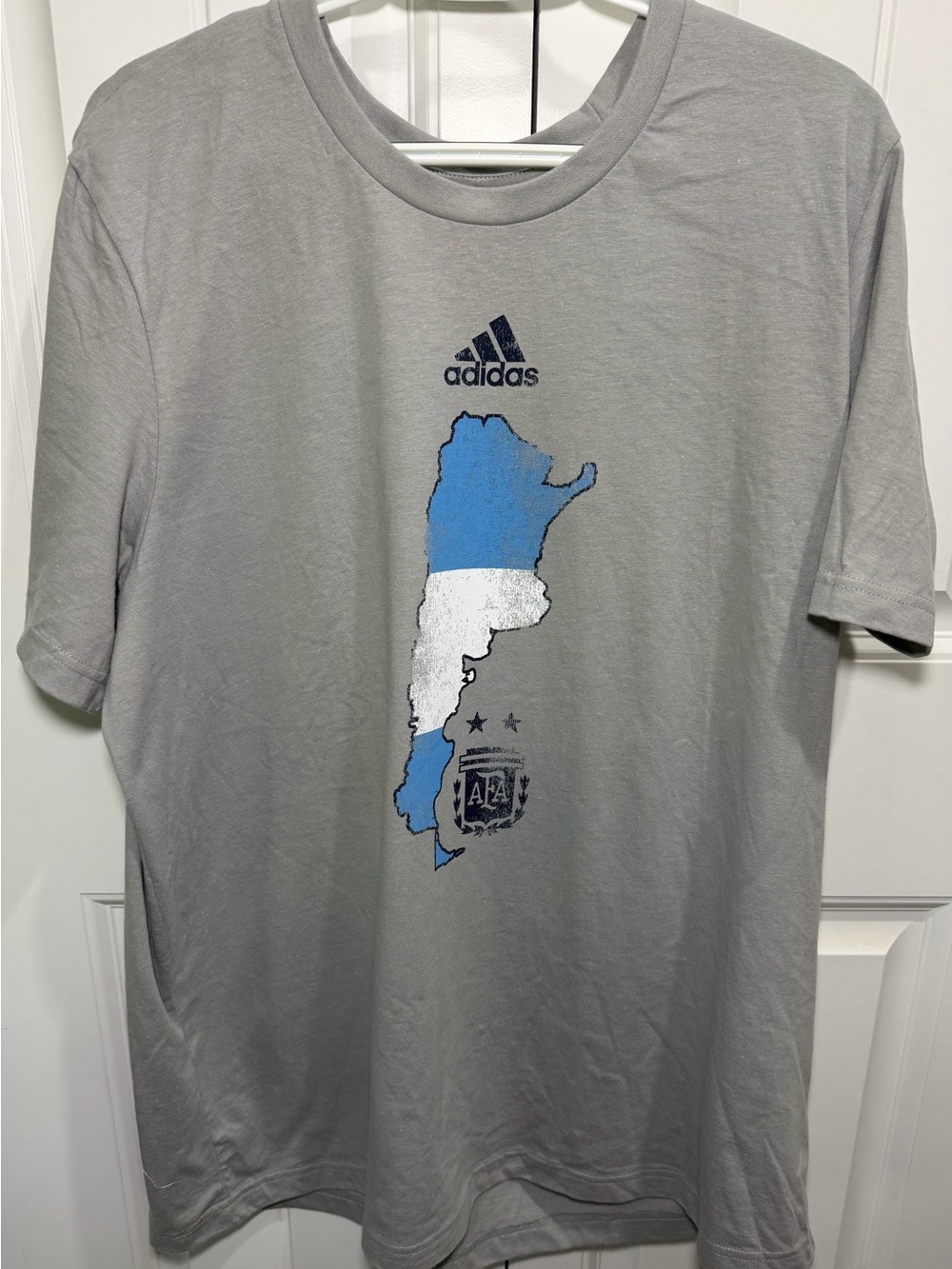 Adidas Argentina AFA Soccer T Shirt Men’s XL Gray Official Licensed NWT
